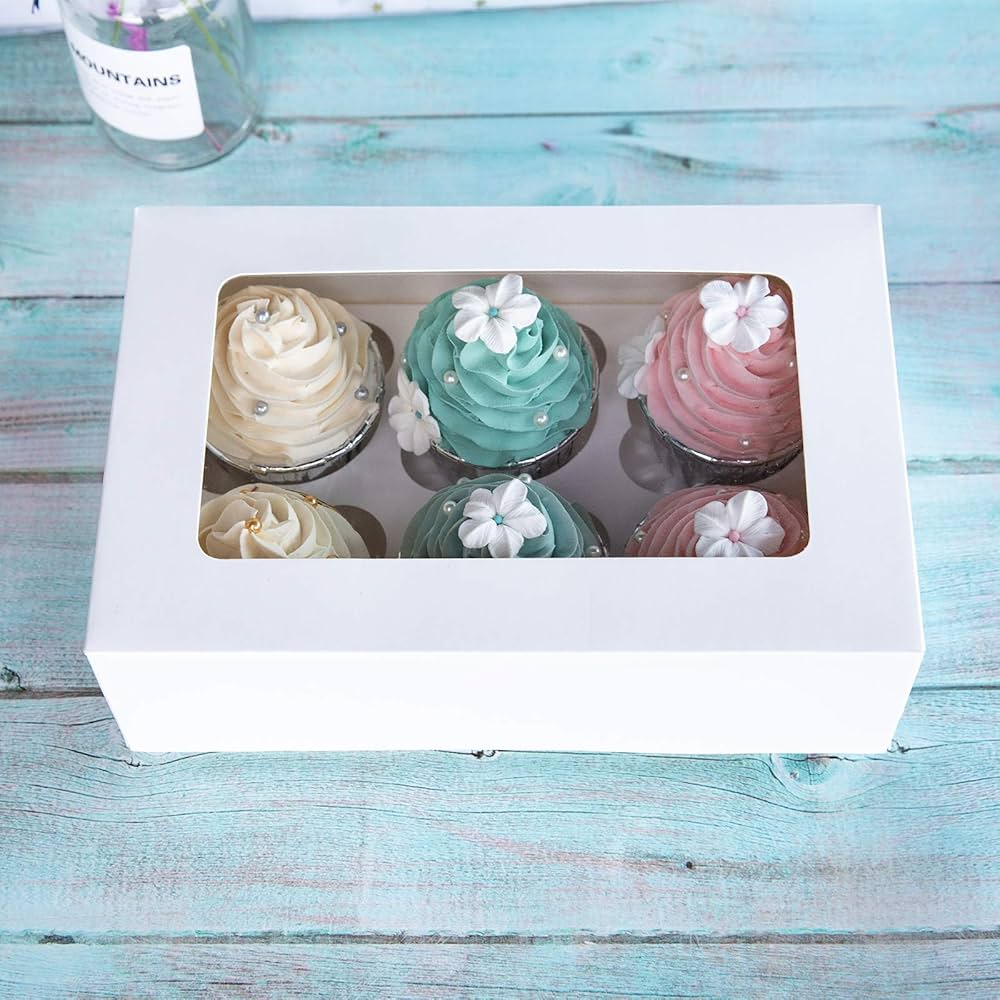 6-Slot Window Cupcake Box