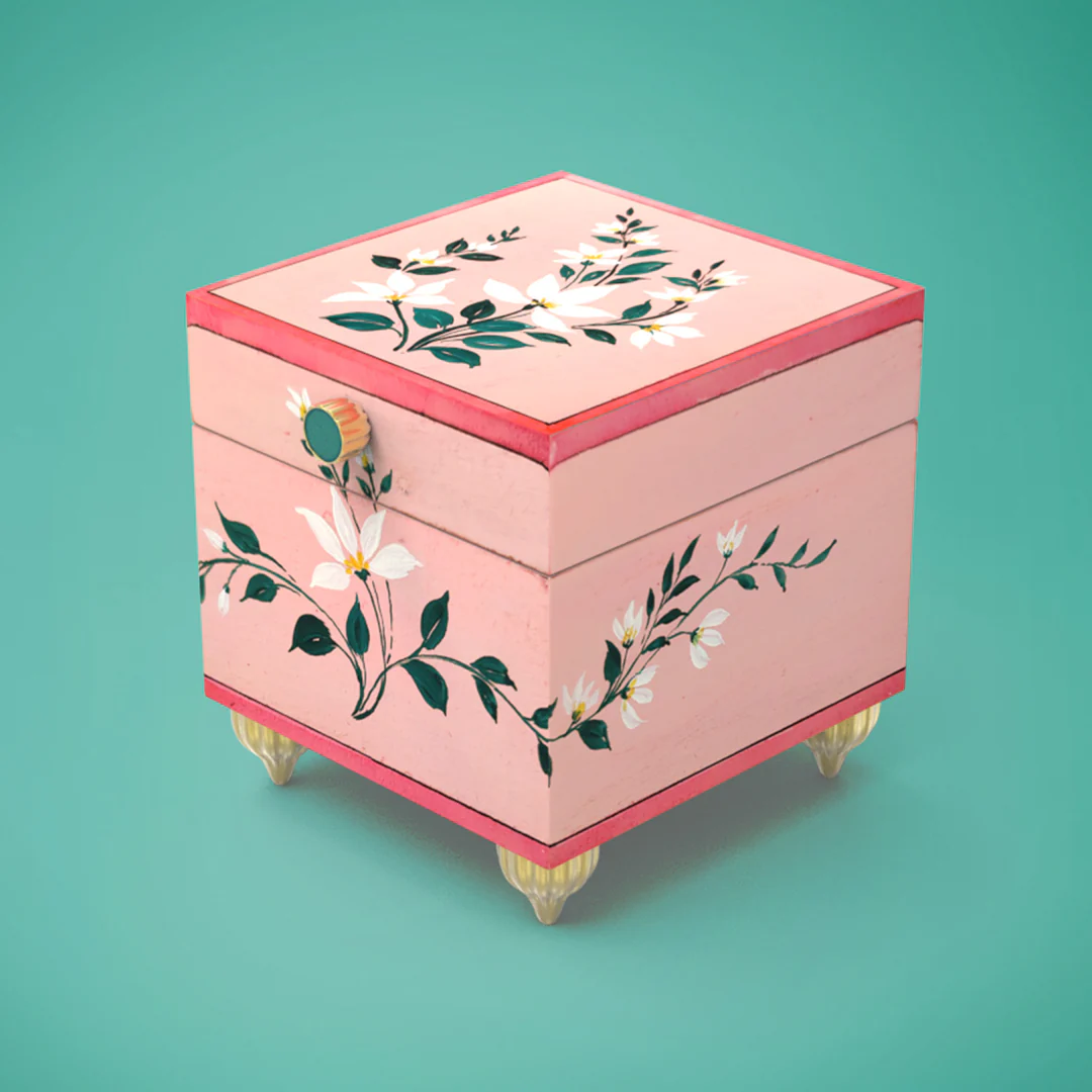 Pastel Floral Jewelry Box thumbnail 3